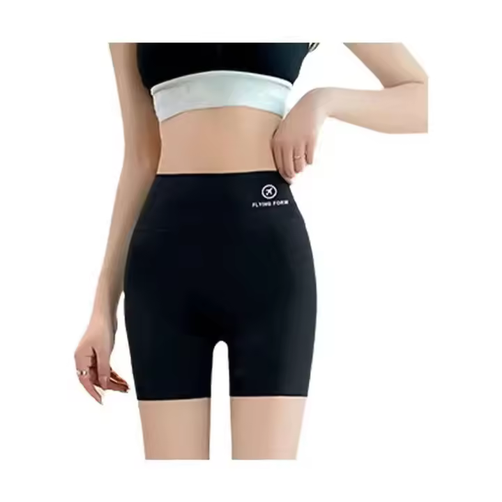 Pantalones cortos de yoga para mujer, para correr, andar en bicicleta, cintura alta, levantamiento de cadera, monos de seda de hielo transpirables para uso en gimnasio - 1