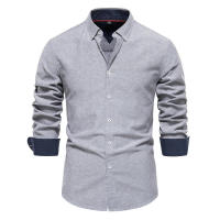 Camisa informal versátil para hombre, Tops de manga larga de Color sólido, ropa de otoño, nueva moda, 2024 - details 6