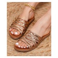 2025 Sandalias planas transpirables con diamantes de imitación - Zapatos de verano cómodos y bohemios para mujer para la playa, fiestas y uso diario, elegante moda primavera-verano - details 19