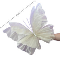 Nuevo Mariposa Artificial de 30/50cm, gasa gigante para exteriores, mariposa falsa, hilo de seda 3D, accesorios de fotografía de mariposa - details 1
