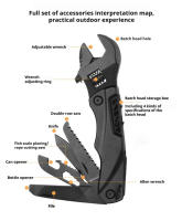 Alicates de Llave multiusos para acampar al aire libre, herramienta de combinación de cuchillo plegable, sierra EDC - details 4