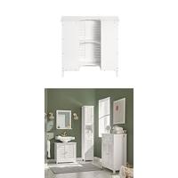 Mueble para Debajo del Lavabo Armario de Baño de Suelo con 1 Estante y 2 Puertas 60 x 30 x 60 cm BZR18-II-W ES - details 18