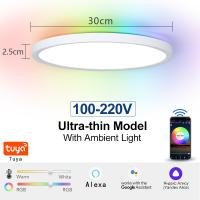 Smart Life-lámpara de techo TUYA de 24W, 110V, 220V, aplicación de luz LED RGB, atenuación, Control de voz, decoración interior del hogar, dormitorio, sala de estar, cocina - details 6