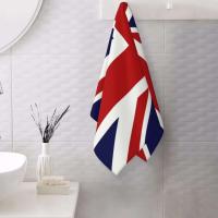 Toalla de yoga deportiva personalizada con bandera de Union Jack del Reino Unido, ducha de baño, toallas faciales 100% de algodón - details 6