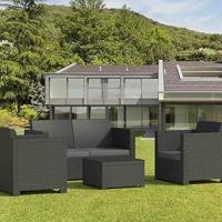 Set de jardín, conjunto de muebles de terraza, muebles de plástico, conjunto de jardín,