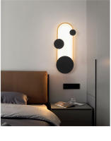 Lámparas de pared LED modernas, iluminación interior blanca/dorada con luz negra para pasillo, dormitorio, lámpara de mesita de noche, decoración de sala de estar - details 13