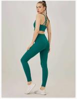 Sujetador y body de yoga, conjunto deportivo de gimnasio de yoga de 2 piezas para correr, ropa deportiva para mujer - details 7