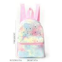 Mochila informal de gran capacidad con bordado simple e impresión, mochila escolar de viaje al aire libre transfronterizo - details 13