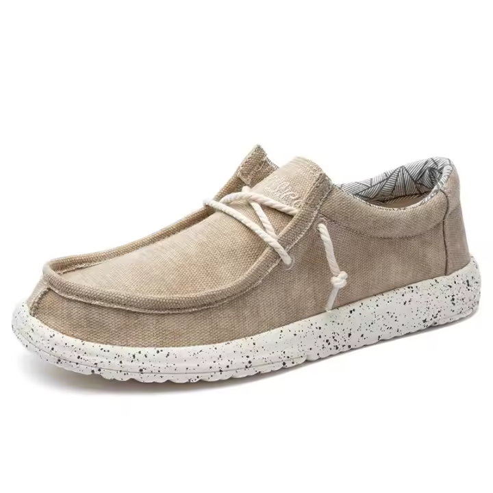 Zapatos de Lona de Verano para Hombre Cómodos, Suaves, Transpirables, Antideslizantes, Planos Informales - 1