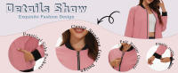 MAGCOMSEN Chaquetas Bomber para Mujer con Cremallera Informal Primavera/Otoño Chaqueta Ligera Ocio Street Trend Cortavientos - details 7