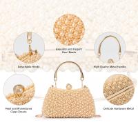 Bolso de mano de cena de perlas para mujer, bolso de mano con cuentas de cristal, adecuado para bodas, novias, fiestas, bailes - details 16