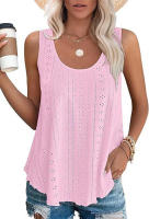 BUNO-2025 Novedad de verano, camisas para mujer, cuello redondo, sin mangas, Color sólido, camisetas sin mangas informales holgadas, blusas blancas para fiesta en la playa, camisas para mujer - details 37