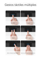 AJIUYU-Teclado mágico para iPad Air 11 M2 2024, Teclado magnético Air 6/5/4 Pro11 2018-2022, funda tipo Folio con retroiluminación inteligente - details 4