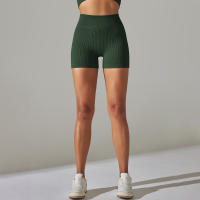 Hamidou-pantalones cortos deportivos para mujer, mallas transpirables de cintura alta para Yoga, correr, ciclismo, entrenamiento, gimnasio, Verano - details 37