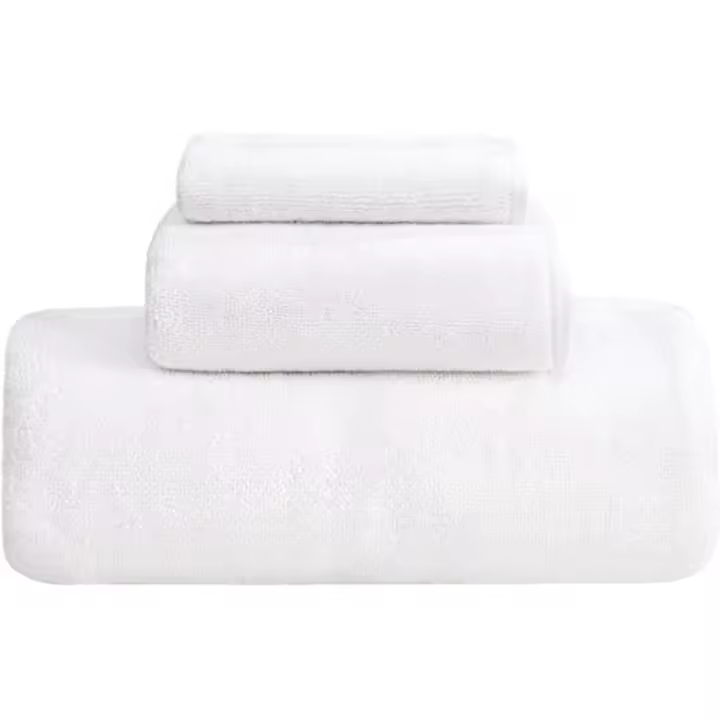 Juego De Toallas De algodón, 3 Piezas, Color Blanco, 100% - 1