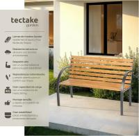 Banco de Jardín Exterior, Madera Lacada y Hierro Fundido, Diseño Elegante, Resistente y Estable, Patio y Terraza - Cruzado - details 28
