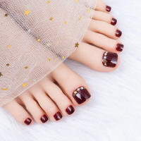 24 Uds., uñas artificiales brillantes, corte cuadrado completo con lentejuelas, regalo de amor para niñas en el día de San Valentín - details 3