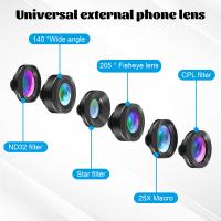 APEXEL-Kit de lentes de cámara 6 en 1, lentes de teléfono móvil para fotógrafo, Macro gran angular, ojo de pez, filtro CPL para iPhone, Xiaomi Mi9, nuevo - details 6