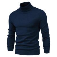 Suéter grueso de cuello alto de invierno para hombres, suéter casual de cuello alto de color sólido, cálido y cómodo, jersey de cuello alto para hombres - details 3