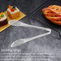 Juego de pinzas de comida de acero inoxidable de 9 pulgadas, pinzas para servir alimentos, para Buffet, para pastelería, fideos, espagueti, Pasta, 4 piezas - details 4