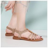 Sandalias de mujer zapatos planos - cómodo verano elegante casual elástico tobillo slip on playa caminar sandalia - details 10