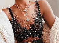 Top corto de malla con diamantes de imitación para mujer, chaleco Sexy con hombros descubiertos, ajustado, transparente, elástico, talla grande, Blanco, Negro, beige, Verde - details 3