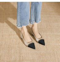 Nuevo estilo elegante de celebridad, cadena dorada, zapatos individuales de tacón bajo, zapatos individuales casuales - details 12