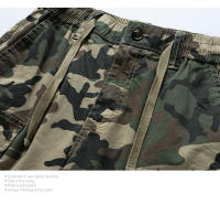 Pantalones Cargo de Camuflaje de Algodón 100% Pantalones Cortos Casuales para Hombres en Verano con Múltiples Bolsillos - details 7