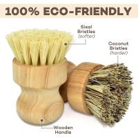 Bamboo Cleaning Kitchen - Cepillo natural para lavar ollas y platos delicados para el hogar - details 0