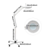 5 lupas dioptrías, lámpara cosmética de trabajo, lámpara de lupa cosmética LED con soporte, lupa de pie para salón de belleza, esteticistas y aficionados - details 8
