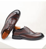 Cuero estilo británico casual suela blanda en relieve zapatos de hombre de cercanía - details 9