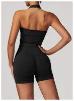 Sujetador deportivo con cuello colgante, ropa interior deportiva sin costuras, sujetador con espalda abierta, Top de Yoga para Fitness, soporte para mujer, Top corto de entrenamiento para gimnasio - details 19