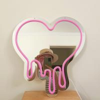 Luz de Espejo de Neón LED Alimentada por USB Decoración de Pared Regalo Ideal para Habitación de Novia y Niña Soporte de Maquillaje para Sala de Estar - details 6