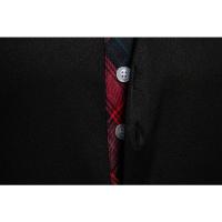 Camisas Negras Suaves de Algodón-Poliéster para Hombre Ropa Elegante Casual con Manga Larga y de Cachemira Azul - details 16