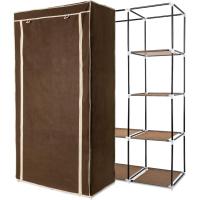 Armario Plegable Grande de Tela Ropero con Barra para Colgar Ropa 88 x 170 x 45 CM - details 0