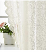 Cortinas de gasa de encaje retro francés,cortinas transparentes que filtran la luz,dormitorio,salón,habitación infantil - details 1