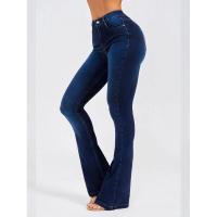 Pantalones vaqueros acampanados de moda de cintura alta para mujer - details 5
