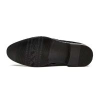 Türkiye erkek deri ayakkabI estilo hecho a mano clásico vestido de cuero negro zapatos Oxford para hombres - details 10