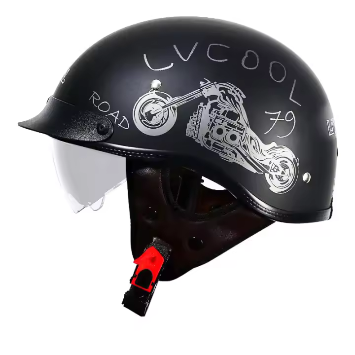 Cascos moto hombre Retro mujer aire libre seguro coche electrico - 1