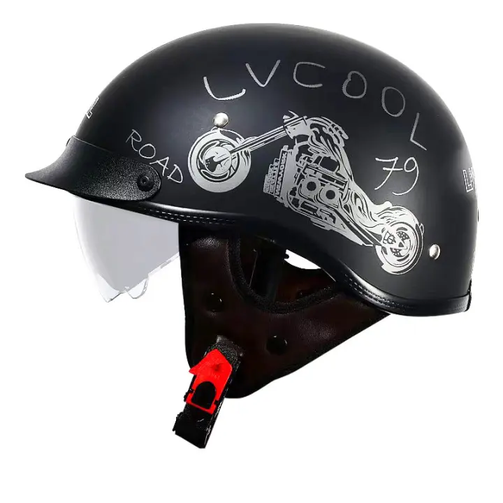 Cascos moto hombre Retro mujer aire libre seguro coche electrico - 1