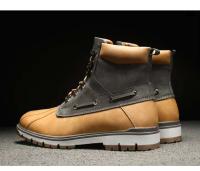 Producto de diseño Botas de estilo británico, cuero de PU de moda con zapatos de felpa, botas de nieve para hombre - details 18