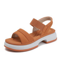 Sandalia One Word Water Diamond Open Toe zapatos casuales de moda 2025 novedad de verano versátil tacón inclinado fondo grueso cómodo - details 3