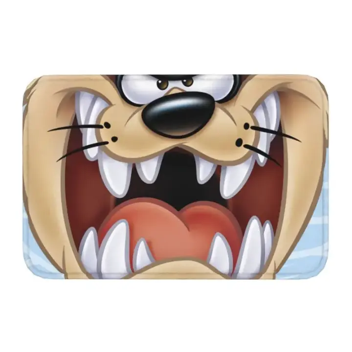 1 alfombrilla para puerta delantera del diablo de 40x60cm, alfombra antideslizante para exteriores de secado rápido, felpudo de cómic de dibujos animados, alfombra para entrada del baño - 1