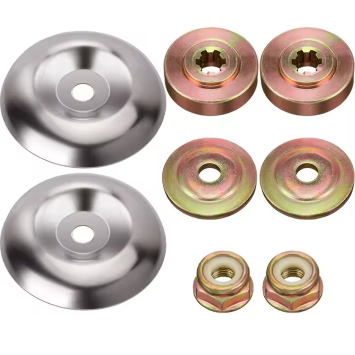 Kit de adaptador de hoja de cortacésped para hierba, incluye arandela de empuje, placa, tuerca de Collar, 8 piezas - 1