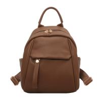 Bolso mujer 2025 nueva mochila de cuero suave para mujer, mochila pequeña de viaje literario de moda bolso de mujer - details 9