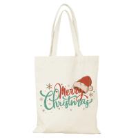 Feliz Navidad el bolso de mano mujer regalo de Año Nuevo bolsas de tela de dibujos animados Sac De Courses bolso de hombro de mujer Eco Shopper bolsos hombre - details 9