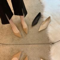 Nuevos zapatos de abuela de cuero suave con tacón bajo y punta estrecha de primavera - details 2