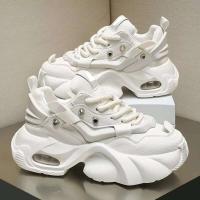 Novedad de verano transpirable, suela gruesa, blanca alta para hombre, zapatos de tabla informales modernos y versátiles - details 2