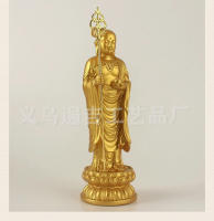Estación Ongsha, Bodhisattva, solemne, Montaña Jiuhua, artesanías de resina Golden Ksitigarbha, adornos auspiciosos, estatuas de Buda y - details 10