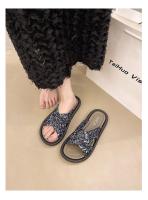 Nuevas zapatillas de interior de playa de suela gruesa suave informal de moda de verano para mujer - details 11